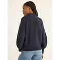 thumbnail image 2 of Free Assembly Women’s Mock Neck Cable Knit Sweater, Midweight, Sizes XS-XXL, 2 of 4