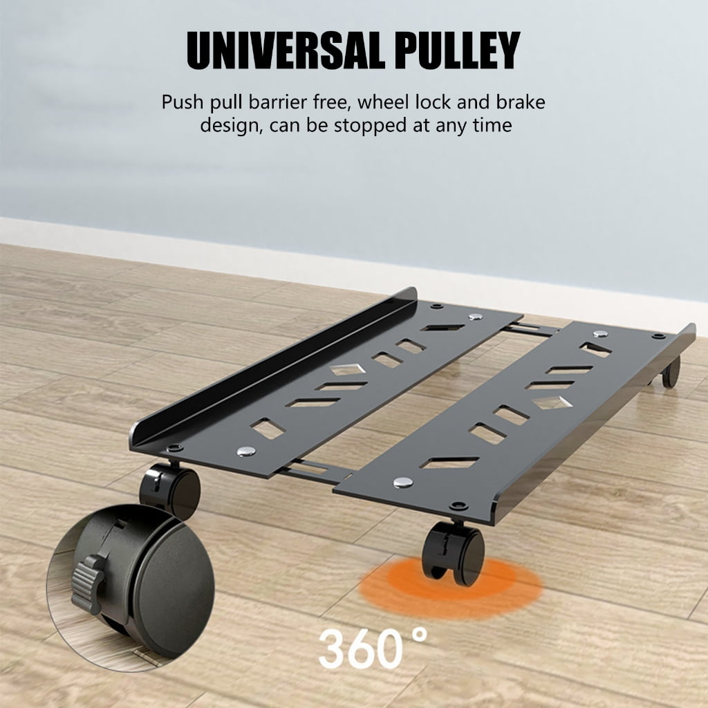 Computer Tower Stand Adjustable Mobile CPU Stand CPU Holder PC Tower Stand with Wheel PC Floor Risers Stand Computer
