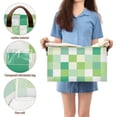 thumbnail image 4 of Ryvnso Green and White Geometric Lattice Storage Bins Large Basket Foldable Cube Toys Organizer with Handles 1 PC, 4 of 7