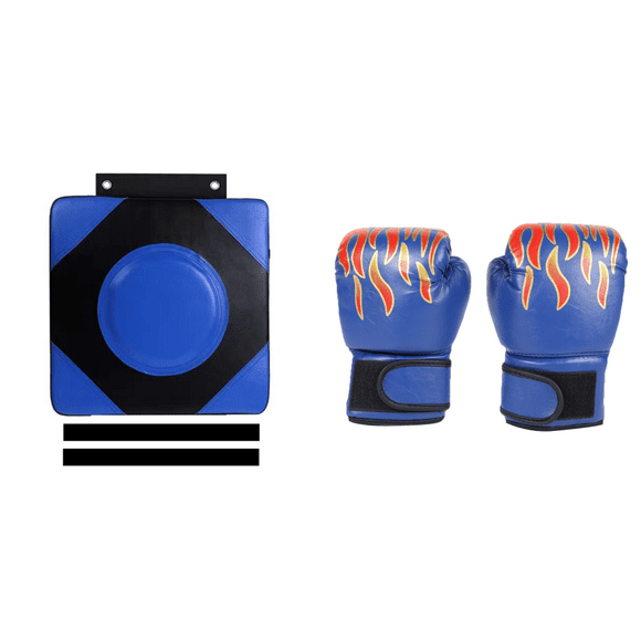 Peggybuy Boxing Mats PU Leather Square Wall Target for Martial Arts Karate (Blue)
