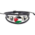 thumbnail image 2 of Pulseras Con Países Retro Multicapa para Mujeres Y Hombres (XSWX6077) Rojo, 2 of 2
