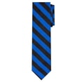 thumbnail image 2 of Jacob Alexander Men's College Stripe Woven Regular Length Neck Tie - Royal Black, 2 of 5