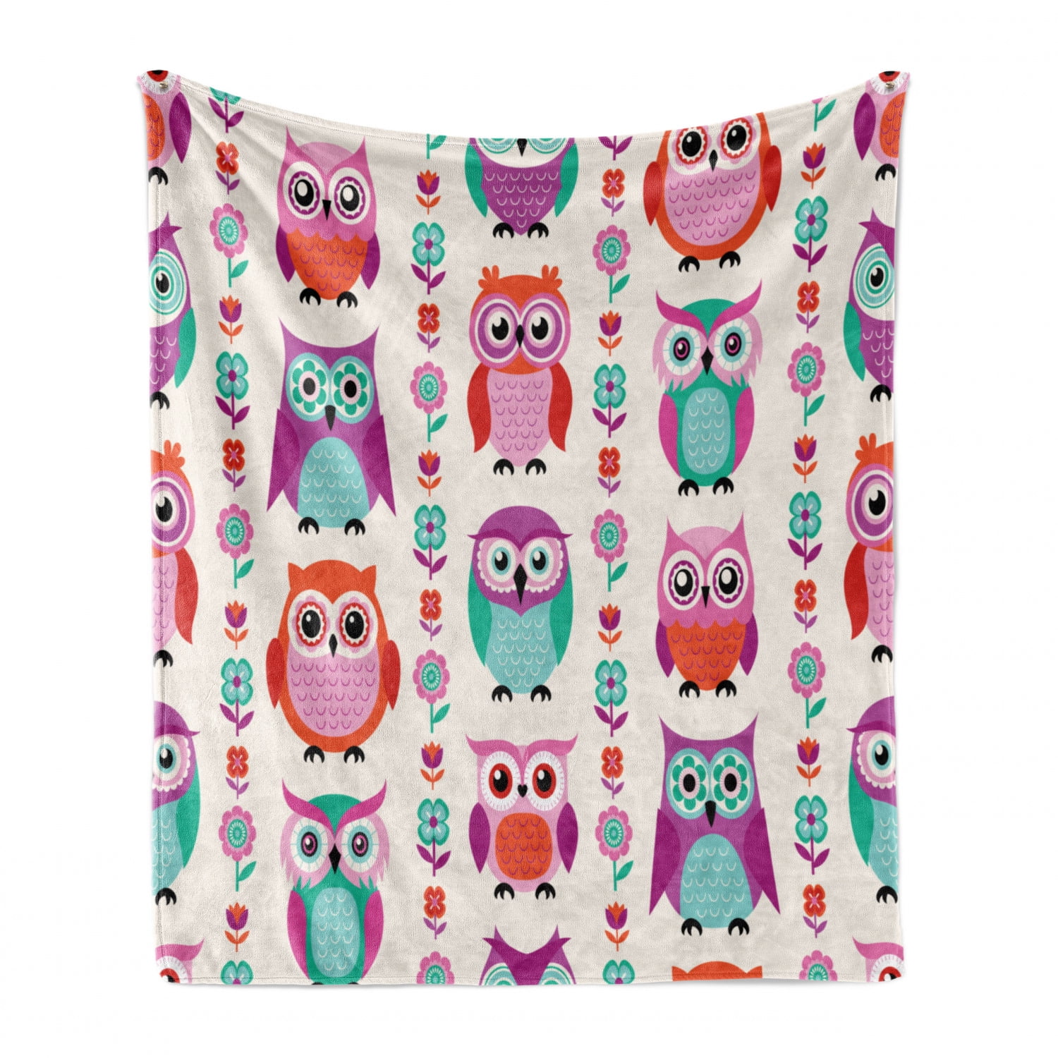 Soft Flannel Fleece Throw Blanket,Owl Art Large Flannel Fleece Blankets for Bed Couch Sofa,All Season Warm Cozy Fuzzy Lightweight Blanket for Hot Sleepers