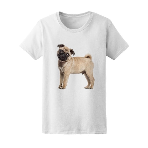 Side View Of A Pug Puppy T-Shirt Women -Image by Shutterstock, Female XX-Large