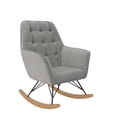thumbnail image 5 of Little Seeds Raven Upholstered Nursery Rocker, Gray Velvet, 5 of 19