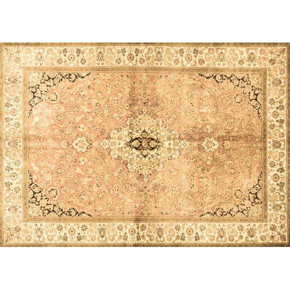 Ahgly Company Indoor Rectangle Medallion Brown Traditional Area Rugs, 2' x 3'