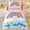 Pink, variant on ZRNBAST 4 Piece Toddler Bedding Set for Girls, Cartoon Stars Rainbow Comforter Set, Includes Comforter, Flat Sheet, Fitted Sheet and Pillowcase, Pink