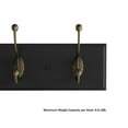 thumbnail image 3 of Lavish Home Coat Hook Rail with 6-Hooks, Black, 6.6 lb Limit, Black, 3 of 5