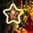 thumbnail image 6 of Christmas Curtain Lights Indoor Hanging Window Light Ring with Xmas Ornaments - Running Horse and Flowing Water Effect Christmas Window Lights Decorations, 6 of 7