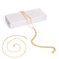 thumbnail image 3 of Exquisite Men Jewelry Gold Plated 2MM Stripe Chain Necklace Jewelry 16-30 Inch, 3 of 8