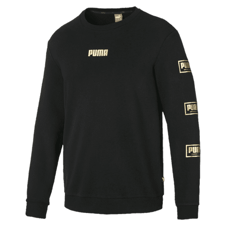 PUMA Men's Holiday Pack Crew Sweat Shirt, Cotton Black Fleece, S