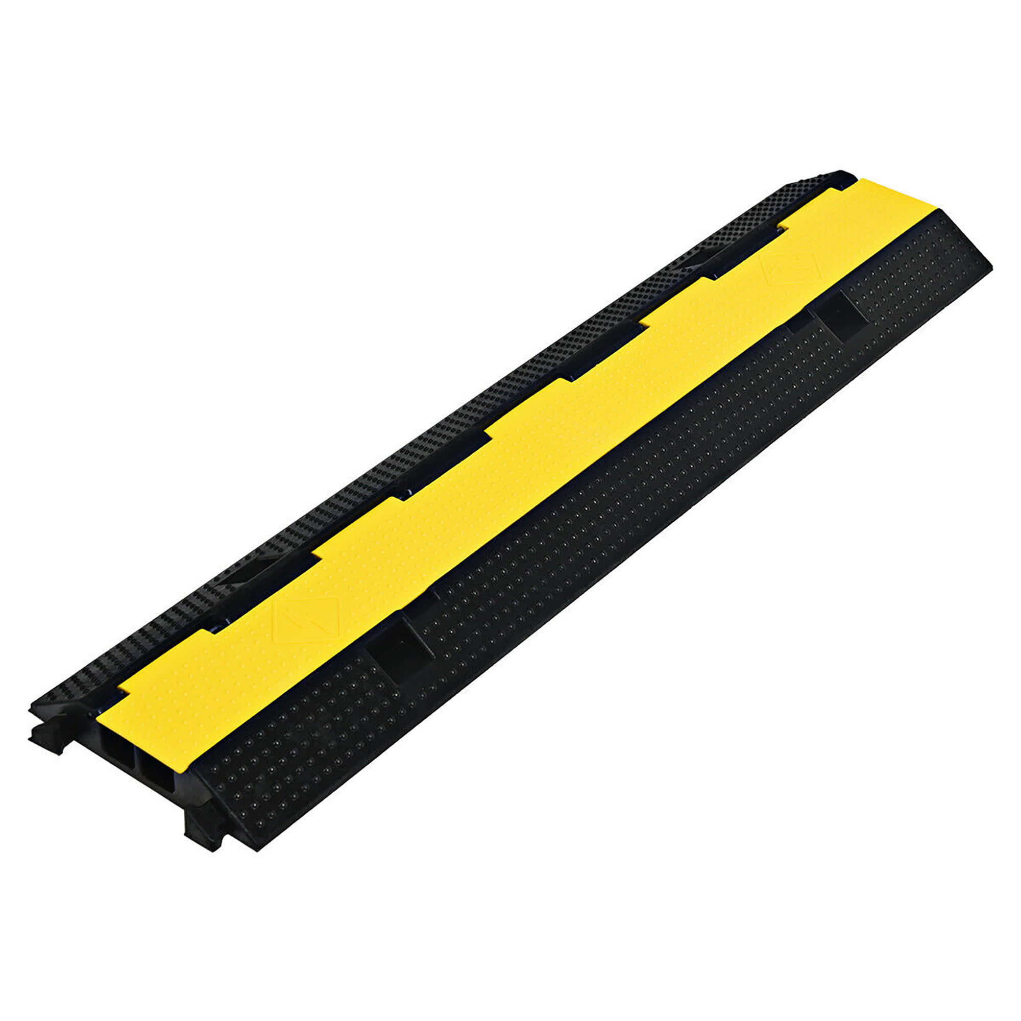 Costway 2 Channel Rubber Floor Cable Protectors Traffic Speed Bump w ...