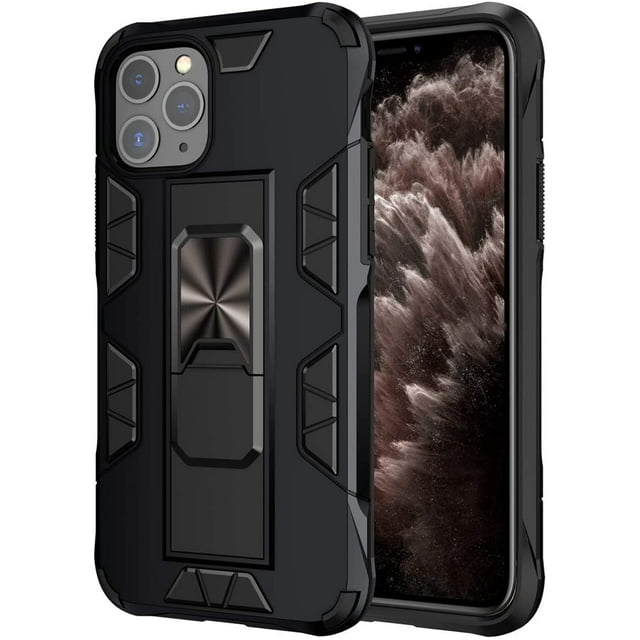 Compatible avec Étui Iphone 12/12 Pro (6.1 Pouces) Étui de Protection Support Magnétique étui de Cellulaire Iphone 12 Pro Dos Rigide et Tpu