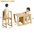 thumbnail image 6 of 4-in-1 Standing Tower for Toddlers and Kids 1-6 Years, Bamboo Kitchen Learning Helper Stool with Chalkboard, Desk Table, and Chair (Natural), 6 of 6