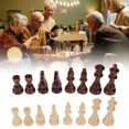 thumbnail image 4 of International Chess Pieces, Antiskid 2 Colors Glossy  Imitation Wood Plastics Chessmen Moderate Size Lightweight 32pcs  For Game, 4 of 8