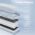 thumbnail image 4 of Restored AULA F98 Pro Wireless Mechanical Keyboard with Transparent Keycaps,Hot-swappable,Pre-lubed Linear Switches,Gasket Structure,RGB Backlit,OLED Screen,BT5.0/2.4G/USB-C Wired Computer Keyboard, 4 of 8