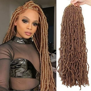 36inch 7packs Soft New Faux Locs Colorful Long Goddess Locs Crochet Hair  Natural Pre Looped Natural Crochet Braid Curly Wave Braiding Hair… (36Inch  T27 7Packs)