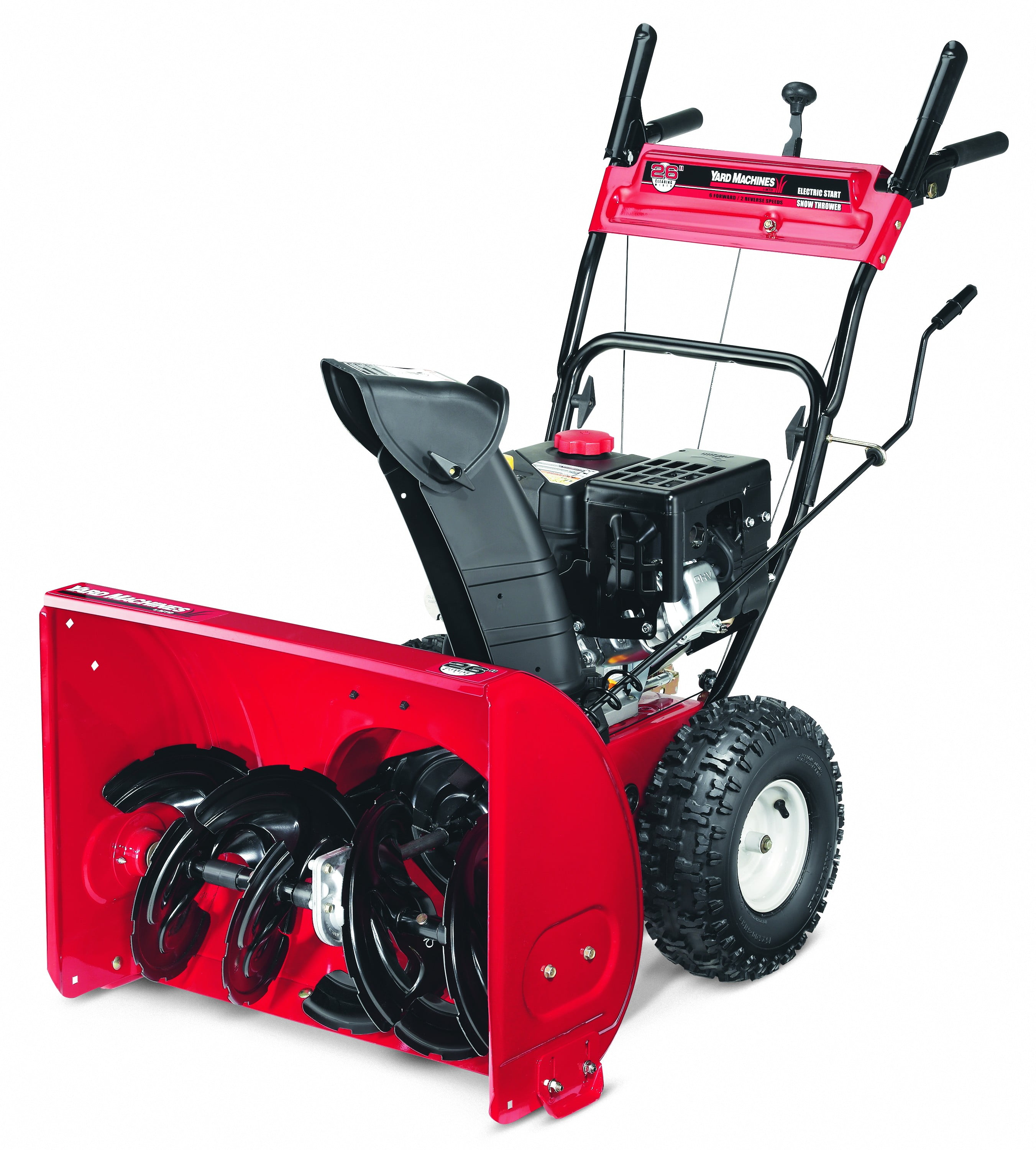 Yard Machines 26 208cc Two Stage Snow Blower with Electric Start Walmart