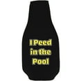 thumbnail image 2 of I Peed in the Pool Beer Bottle Coolie With Opener (Black), 2 of 6