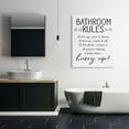 thumbnail image 2 of Stupell Industries Minimal Bathroom Rules Sign Hurry Up Humor, 36 x 48, Designed by Lettered and Lined, 2 of 5
