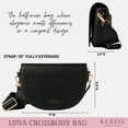 thumbnail image 4 of Kedzie Luna Crossbody Bag Shoulder Purse with Removable Strap, Midnight Black (Women's), 4 of 8