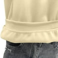 thumbnail image 5 of Sweaters For Women Casual Fleece Turtleneck Reverse Seam Fuzzy Crop Pullover Sweatshirt L Womens Sweaters, 5 of 7