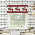 thumbnail image 2 of Goory 1-Piece Rod Pocket Kitchen Valance Christmas Short Curtain Cafe Tier Bathroom Scarf Xams Window Curtain Slot Top Window Drape Christmas Short Curtain D W:69"x H:22", 2 of 3