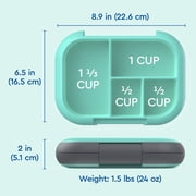 Bentgo Chill Kids Leak-Proof Lunch Box - 4-Compartment Bento Box with Built-In Ice Pack, 3.3 Cup Capacity, PFAS & BPA-Free, Microwave & Dishwasher Safe, Ideal Size for Ages 3 to 7 (Electric Aqua)