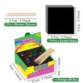 thumbnail image 2 of HLONK Rainbow Scratch Paper Art  100 Pcs Scratch off Craft Kit for Kids Color Drawing Note Pad Supply for Children Girls Boys DIY Party Game Activity Birthday toy Gift Set, 2 of 8