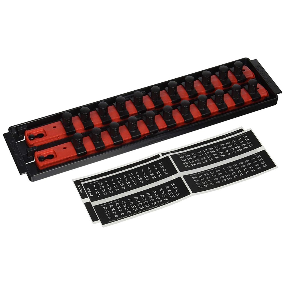 Ernst 8494 Socket Boss 2Rail 1/2InDrive Socket Organizer, 13Inch