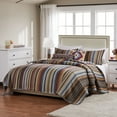 thumbnail image 4 of Global Trends Dylan 100% Cotton Reversible Quilt Set, Earth, 5-Piece King/Cal King, 4 of 9