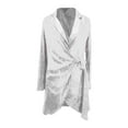 thumbnail image 4 of Vestido de lentejuelas Prolriy para mujer, moda de otoño e invierno, falda de cintura brillante, vestidos festivos para mujer, vestido de Nochevieja 2024, plateado S, 4 of 4