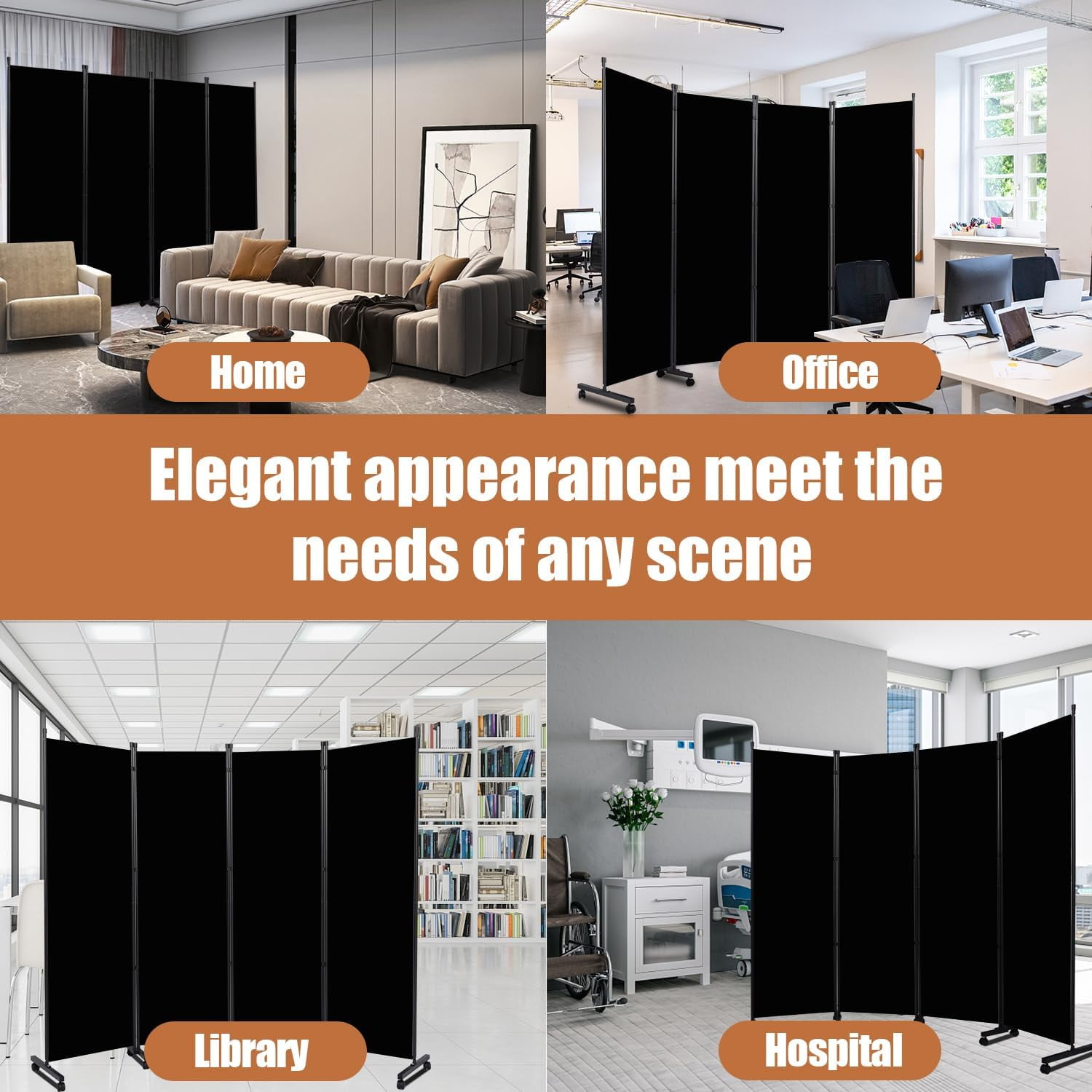 Room Divider Portable 22'' Partition Room Dividers and Folding Privacy Screens Single Panel Wall Divider for Room Separation,Freestanding Fabric Room Divider Panel with Wheel for Home Office Hospital
