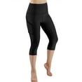 thumbnail image 3 of Lumento Women Yoga Capris High Waist Tummy Control Activewear Leggings with Side Pockets Cropped Solid Color Tights Pants Workout Sport Running Essential Trousers, 3 of 9
