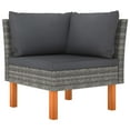 thumbnail image 4 of vidaXL 6 Piece Garden Lounge Set with Cushions Poly Rattan Grey, 4 of 9