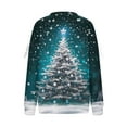 thumbnail image 4 of ‌FDGIU Christmas Sweatshirt for Women 2025 – Merry Holiday Pullover, Cozy Long Sleeve Loose Fit Top‌, 4 of 5