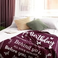 thumbnail image 2 of LHSHID Birthday Gifts for Women/Men/Her/Him Blanket Merlot Red Happy Birthday Decorations Women/Men Throw Blankets Bday Gift for Women/Men Unique Best Birthday Gift Ideas 30"x40", 2 of 4