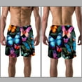 thumbnail image 3 of luoweisi Men's Beach Shorts Quick Dry Swim Trunks with Mesh Lining Butterfly XL, 3 of 5