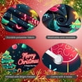 thumbnail image 4 of Neon Light Christmas Banner Christmas Tree Merry Christmas Display Colorful Ornaments Snowflake Pattern Xmas Backdrop for Christmas Party New Year Celebration Holiday Gathering, 4 of 9