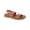 Medium Natural, variant on Womens Leah Laceless Leather Strappy Sandals