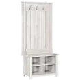 thumbnail image 1 of HOMCOM Arbre de Hall avec Banc de Rangement pour Chaussures Entrée Porte-Manteau Banc Blanc, 1 of 10