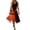 Light Brown(Halloween Pumpkin face), variant on Halloween Summer Dresses for Women Casual Trendy Midi Dress Hankerchief Flare Loose Flowy Womens Tank Dress Boho Beach Halloween Pumpkin Sleeveless Sundress Yellow XL