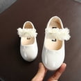 thumbnail image 4 of Bxsruta Little Girls Mary Janes Flat Shoes Floral Flower Strap Dress Shoes Party Walking Shoes, 4 of 7