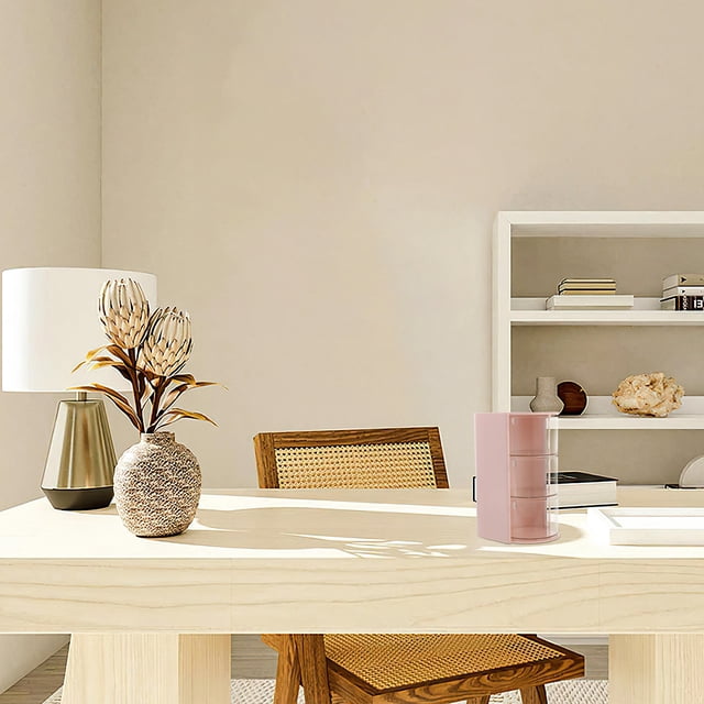 unbranded Organizador De Maquillaje Giratorio Rosa Para Almacenamiento Funcional Y