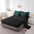 thumbnail image 4 of Castle Fairy Abstract Neon Block King Bedding 7pcs,Minimalism Futuristic Cubes King Bed in a Bag,Green Blue Black,Reversible, 4 of 7