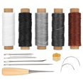 thumbnail image 2 of Practicality Wax Thread, Leather Craft Tools Kit, Easy To Carry Hand-stitched Bags Wallets DIY Leather Crafts Sewing Tents For DIY Hand-made Suitcases, 2 of 8