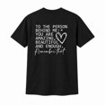 thumbnail image 5 of Motivational Graphic T-Shirt, You Are Enough Front and Back Print Unisex Tee, 5 of 9