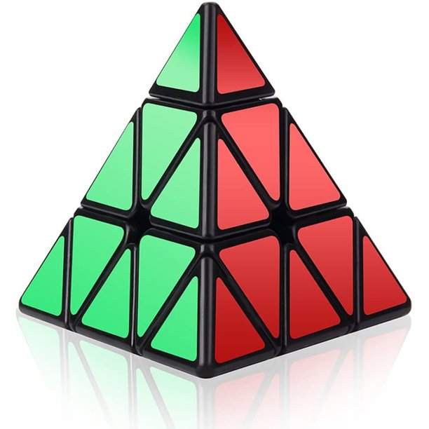 ROXENDA Pyraminx Zauberwürfel, 3x3x3 Pyramide Zauberwürfel Sonderwettbewerb Edición Ultra Schnelle; Super-haltbarer glatter Drehbeschleunigung-Aufkleber mit klaren Farben; Leicht zu drehen Zhivalor LN-0400