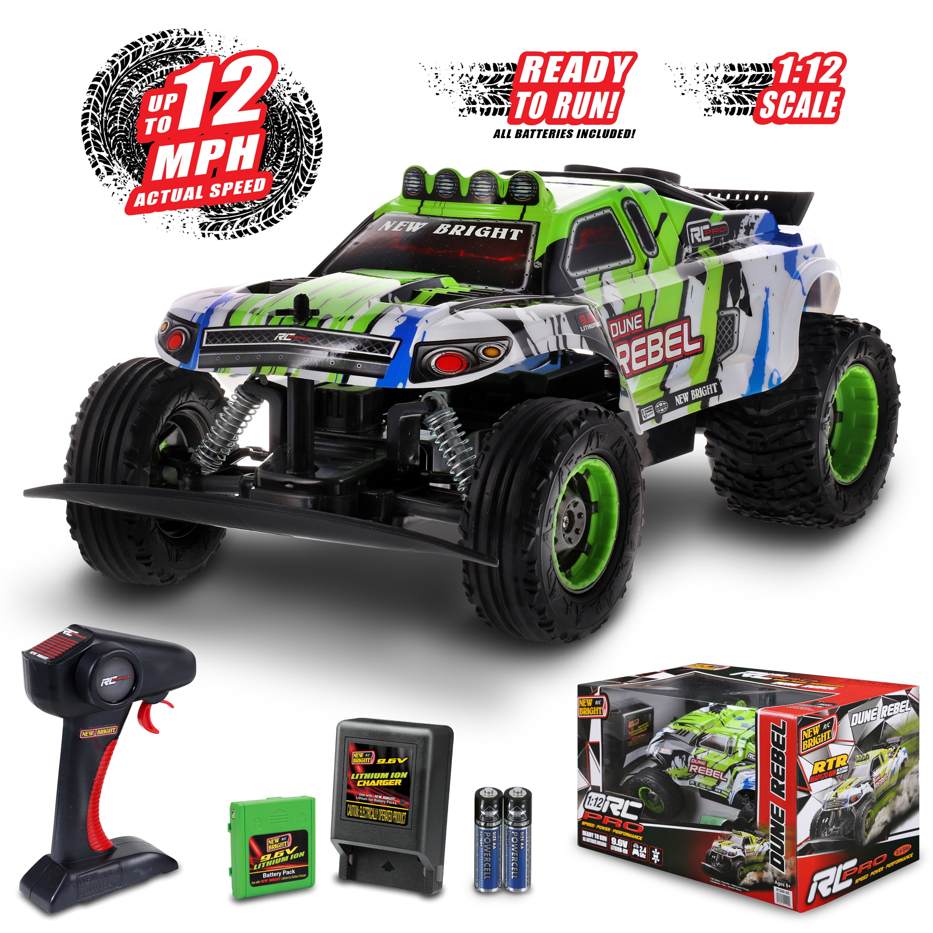 New Bright RC Pro 1:12 Scale Radio Controlled Dune Rebel 2.4GHz 9.6V - Walmart.com - Walmart.com