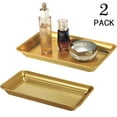 thumbnail image 2 of Bandeja de tocador SheeChung Vintage Farmhouse Metal, paquete de 2 unidades, dorada, 2 of 7
